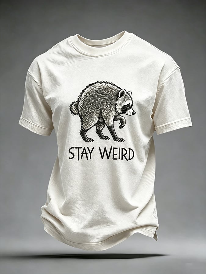Men's Jimothy Raccoon Seattle Printing  T-Shirts