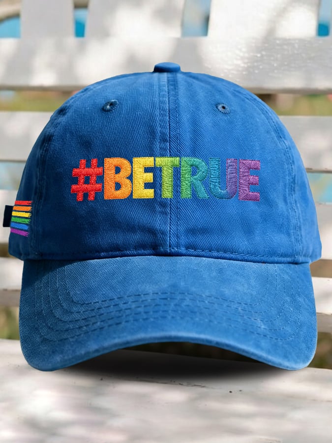 Retro Pride Parade #Betrue Print Baseball Cap