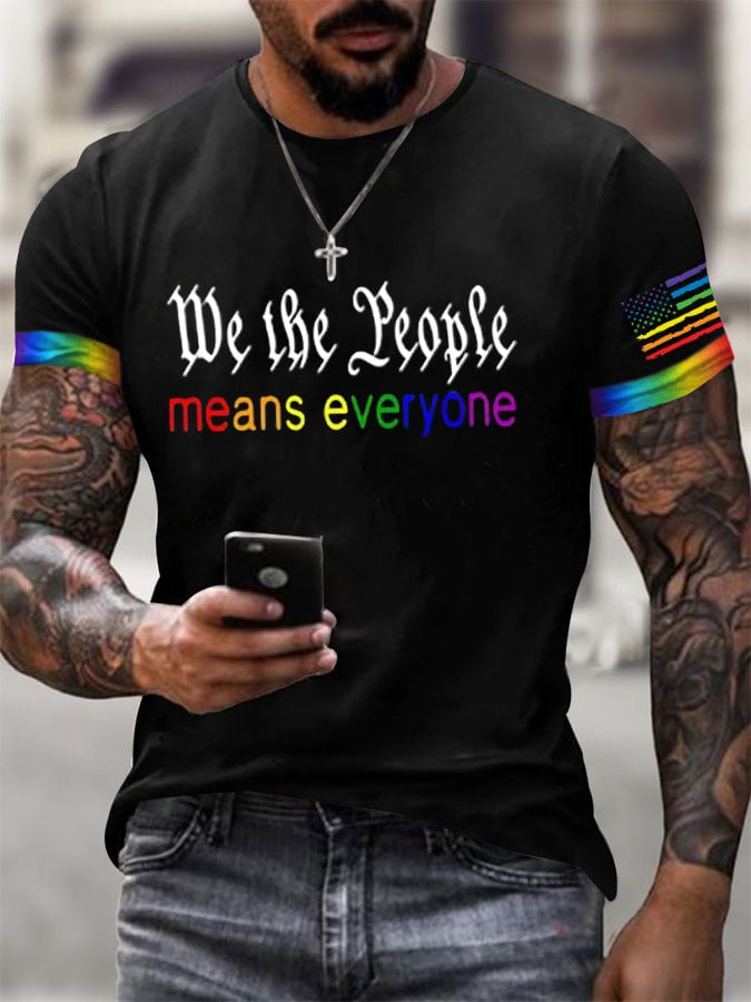 Men's We The People Means Everyone Print  T-Shirt