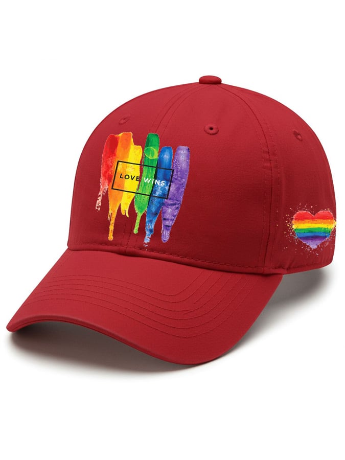 Unisex Retro LGBT Love Wins Print Baseball Cap