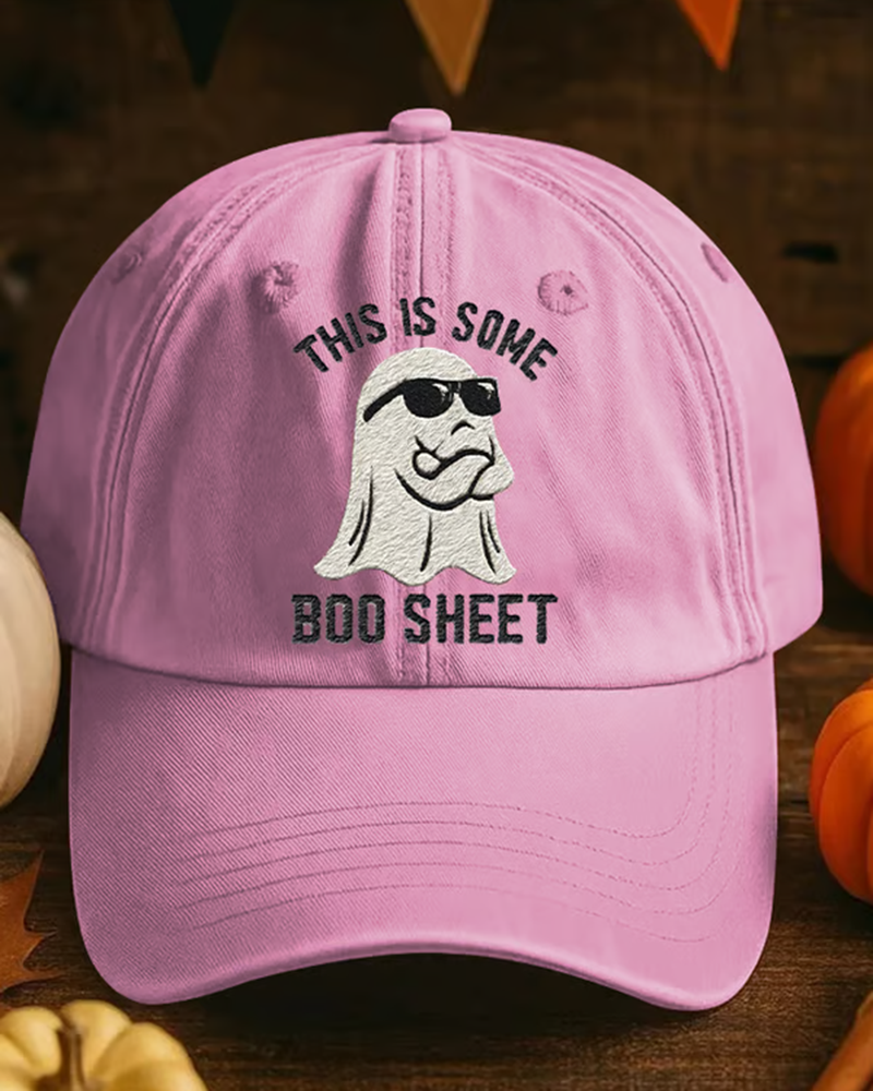 Unisex  This Is Some Boo Sheet Printed Adjustable Washed Cotton Cap