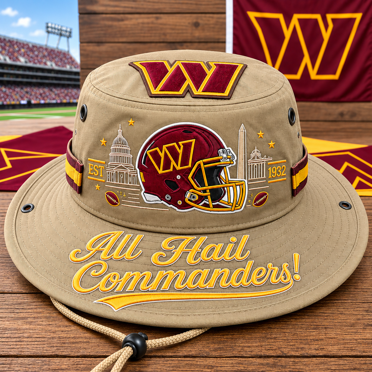 🇺🇸 Last Day Promo: 49% OFF🏈All Hail Commanders Boonie Hat