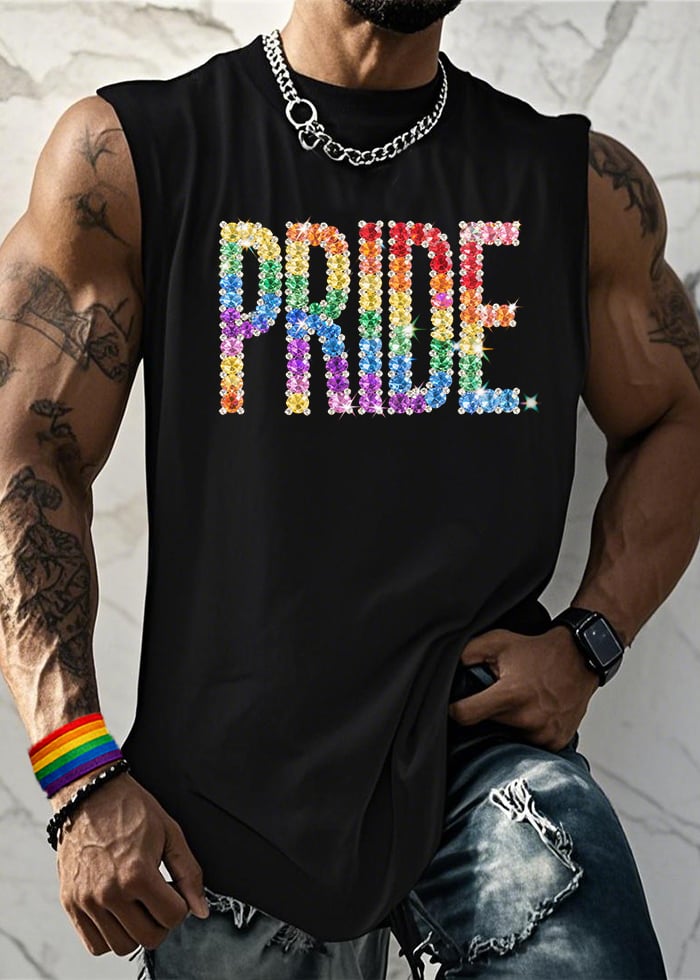 Men's Pride Month LGBTQ print tanktop