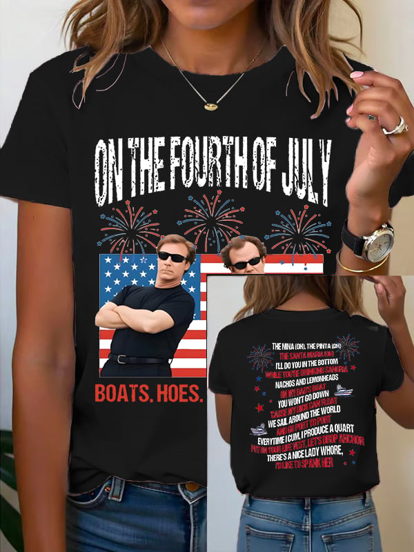 Women's  ON THE FOURTH OF JULY Print T-Shirt