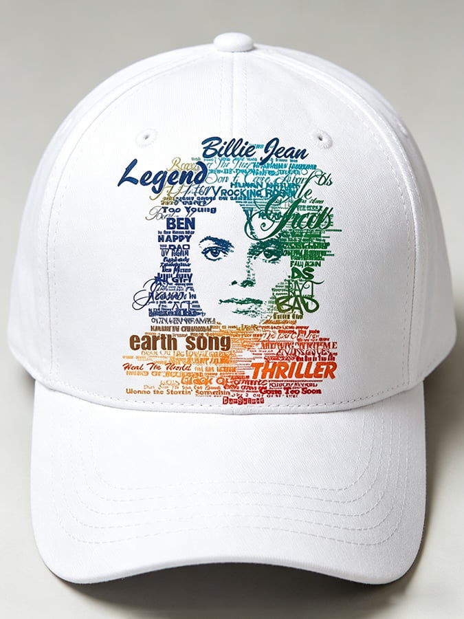 Unisex Pop Music Inspired Printed Art Printed Hat