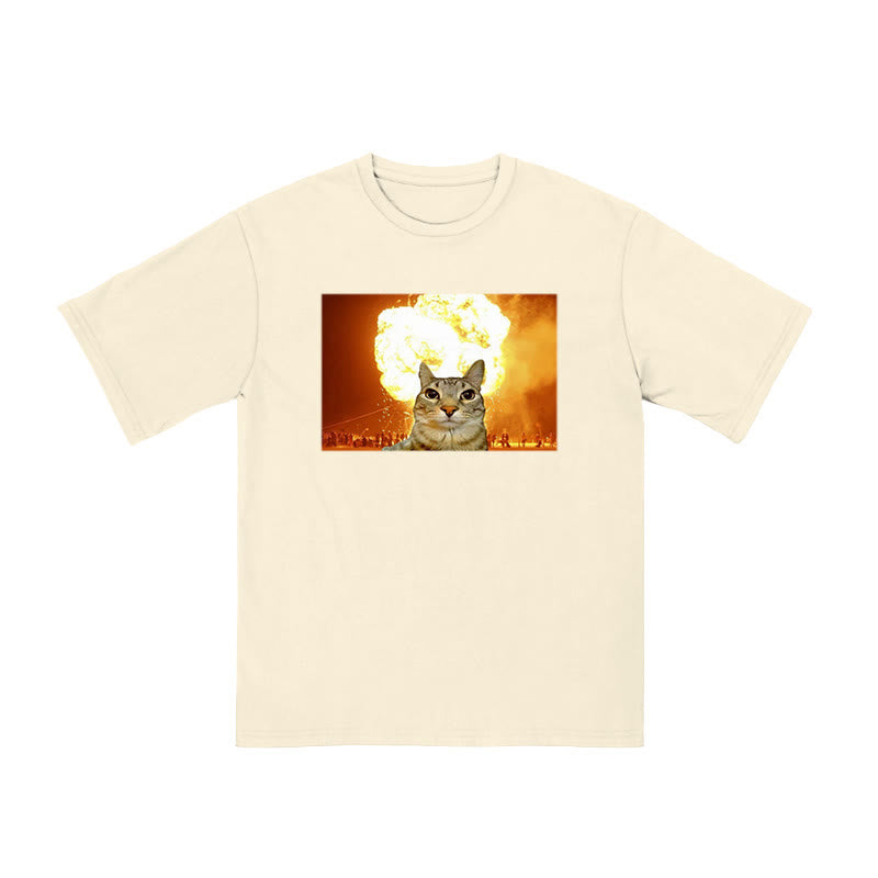 Unisex Funny Cat Print T-shirt