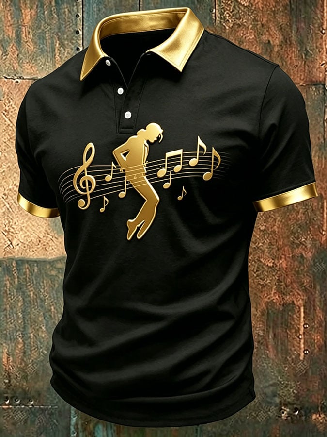 Men's Superstar Art Print Polo Shirt