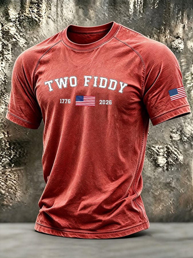 Men's Retro Print Short-Sleeve T-Shirt