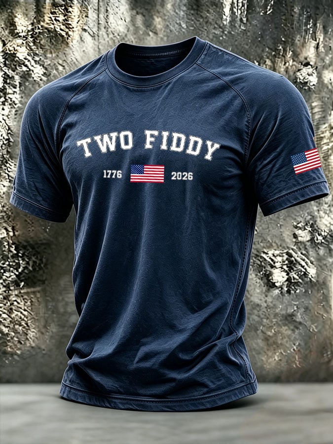 Men's Retro Print Short-Sleeve T-Shirt