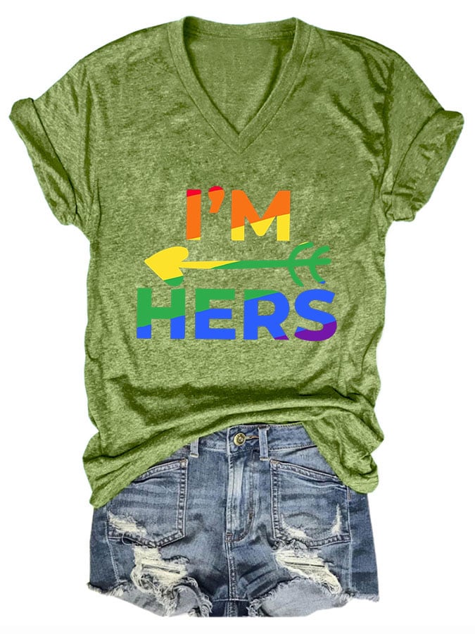 I'm Hers Print Short Sleeve T-Shirt