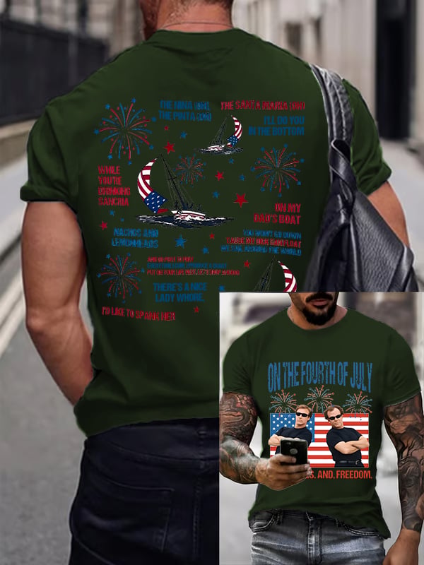 Men's ON THE FOURTH OF JULY Print T-Shirt