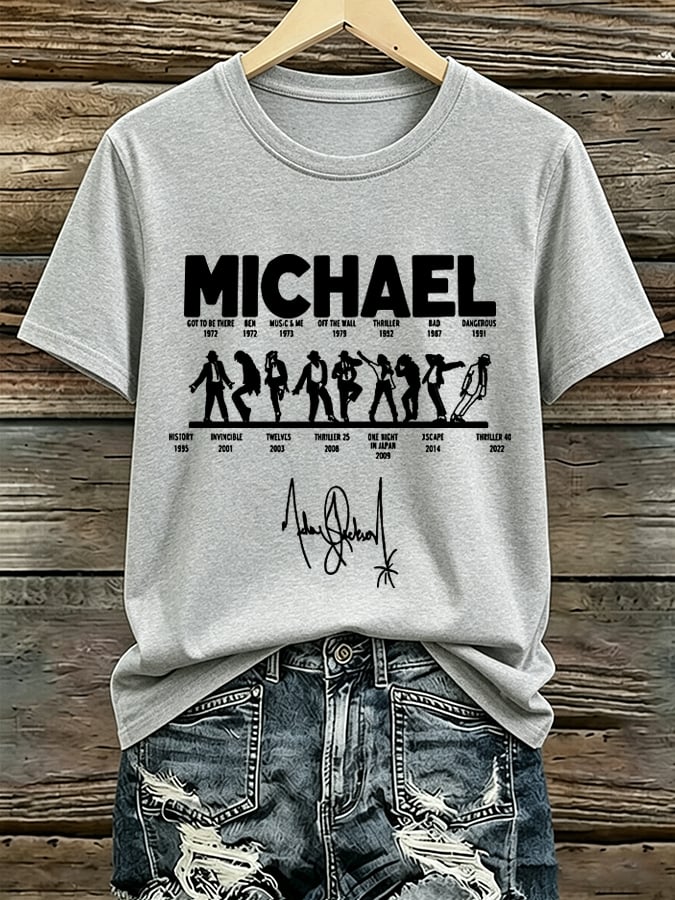 Women's Pop Music Inspired Printed  T-Shirt