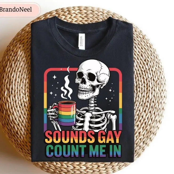 Funny LGBT Support Unisex T-Shirt 7, Pride Tee, Humorous Black White Shirt, LGBTQ Meme Top, Gender Neutral Apparel