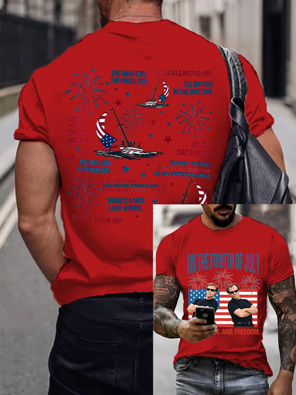 Men's ON THE FOURTH OF JULY Print T-Shirt