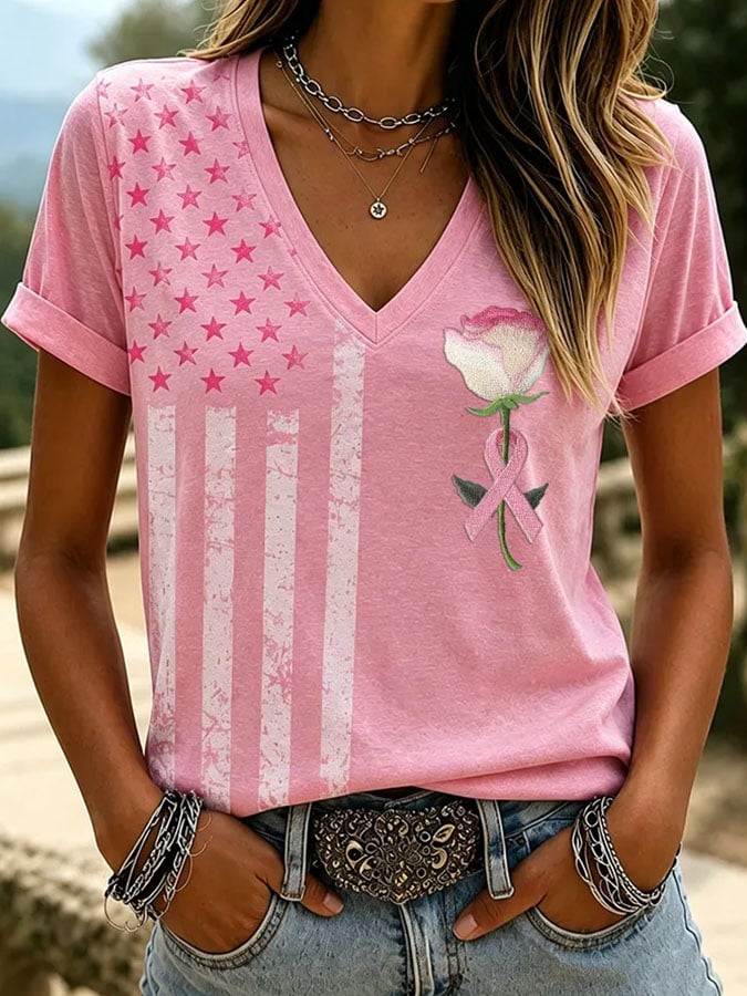 Women's Casual Print Short-Sleeve T-Shirt