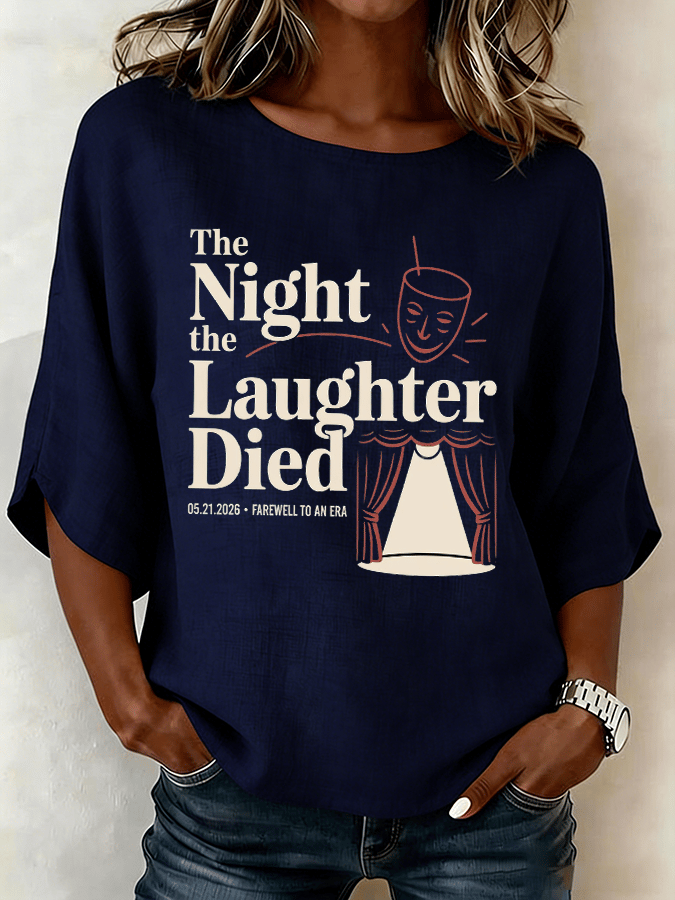 Women's "Night When Laughter Stops" Printed Comfortable Top