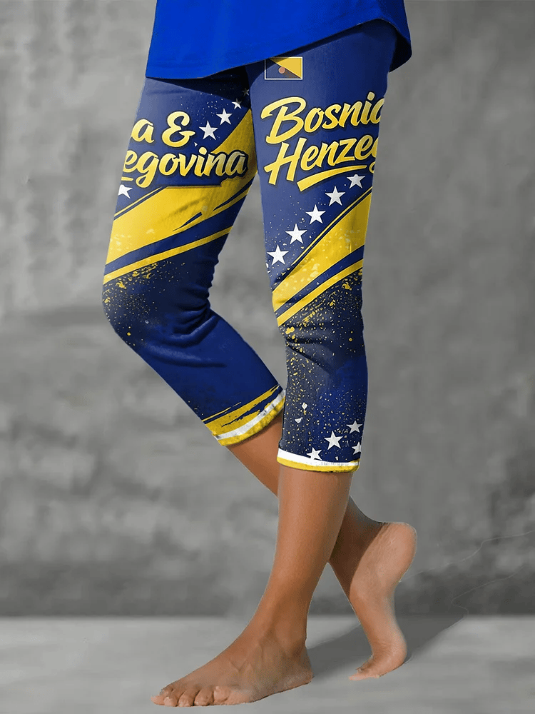 Women's Bosnia ZMAJEVI Football Lover Print Leggings