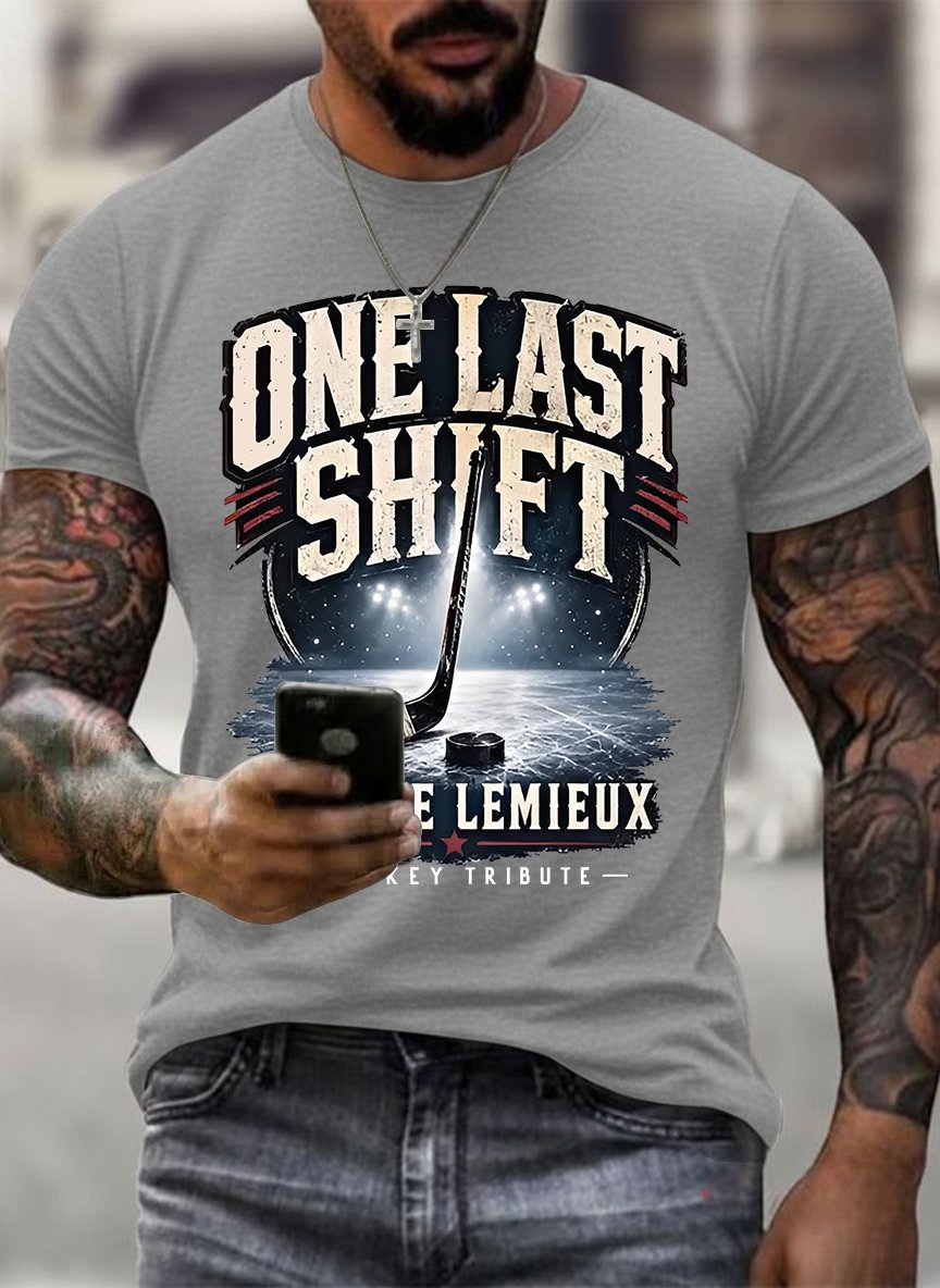 Men's One Last Shift Shirt, Hockey Tribute T-Shirt