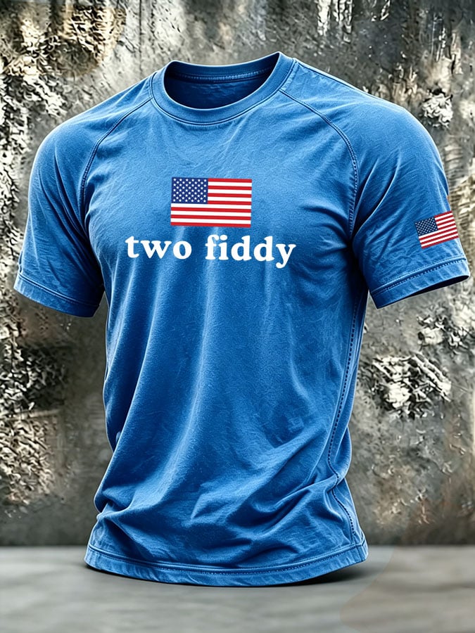 Men's Retro Print Short-Sleeve T-Shirt