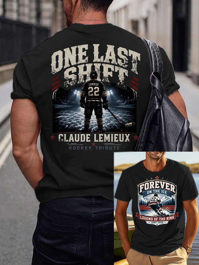 Men's Forever On The Ice Legend Of The Rink Hockey 1965-2026 Printed Casual T-Shirt