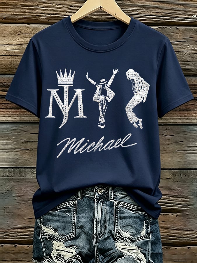 Women's Pop Music Inspired Printed Casual T-shirt