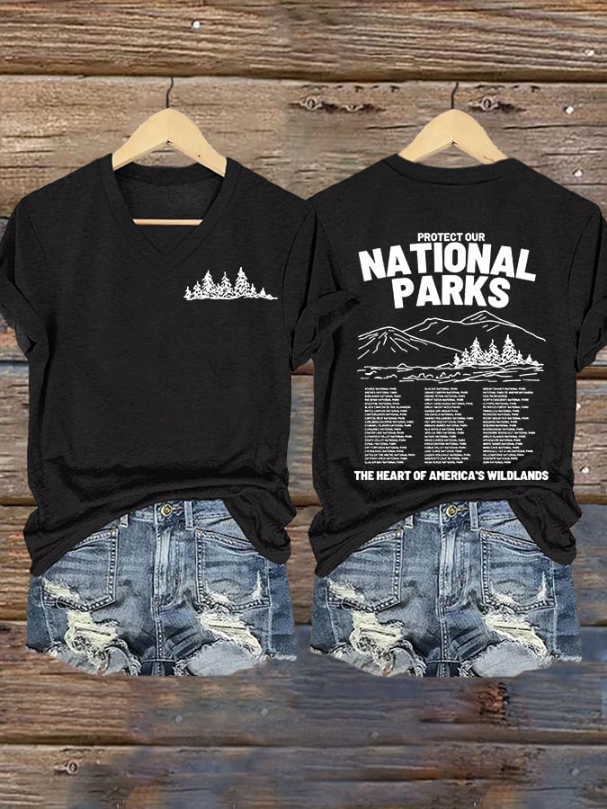 Women's Protect Our National Parks Printed T-Shirt