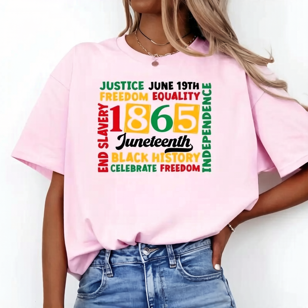 Unisex Casual Short-Sleeve Sexy Style Juneteenth 1865 T-Shirt