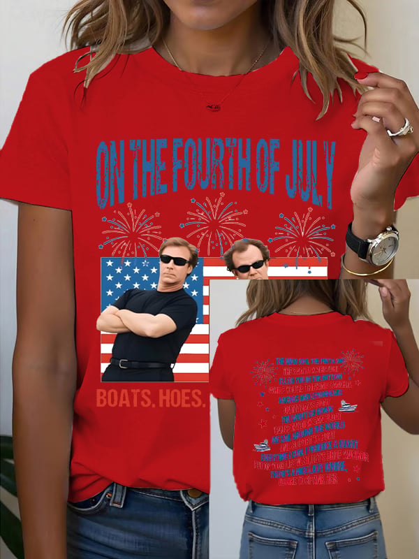 Women's  ON THE FOURTH OF JULY Print T-Shirt