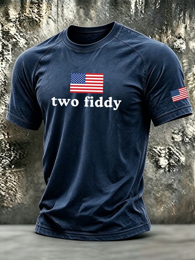 Men's Retro Print Short-Sleeve T-Shirt