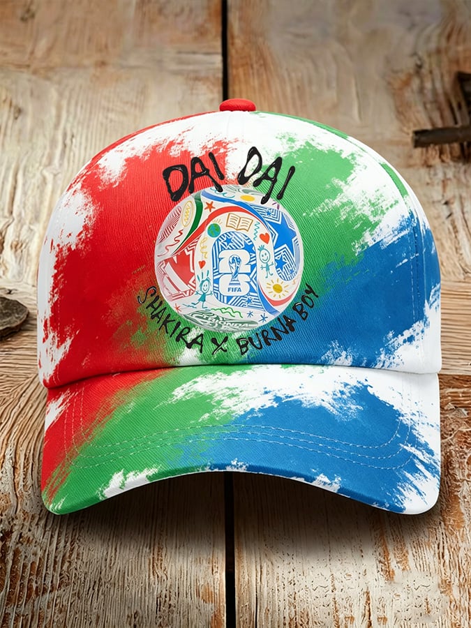 Men's and Women's Football World Cup Printed Baseball Cap