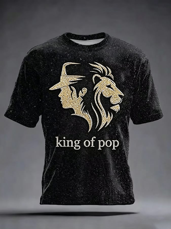 Men's Pop Music Inspired Printed Casual T-shirt