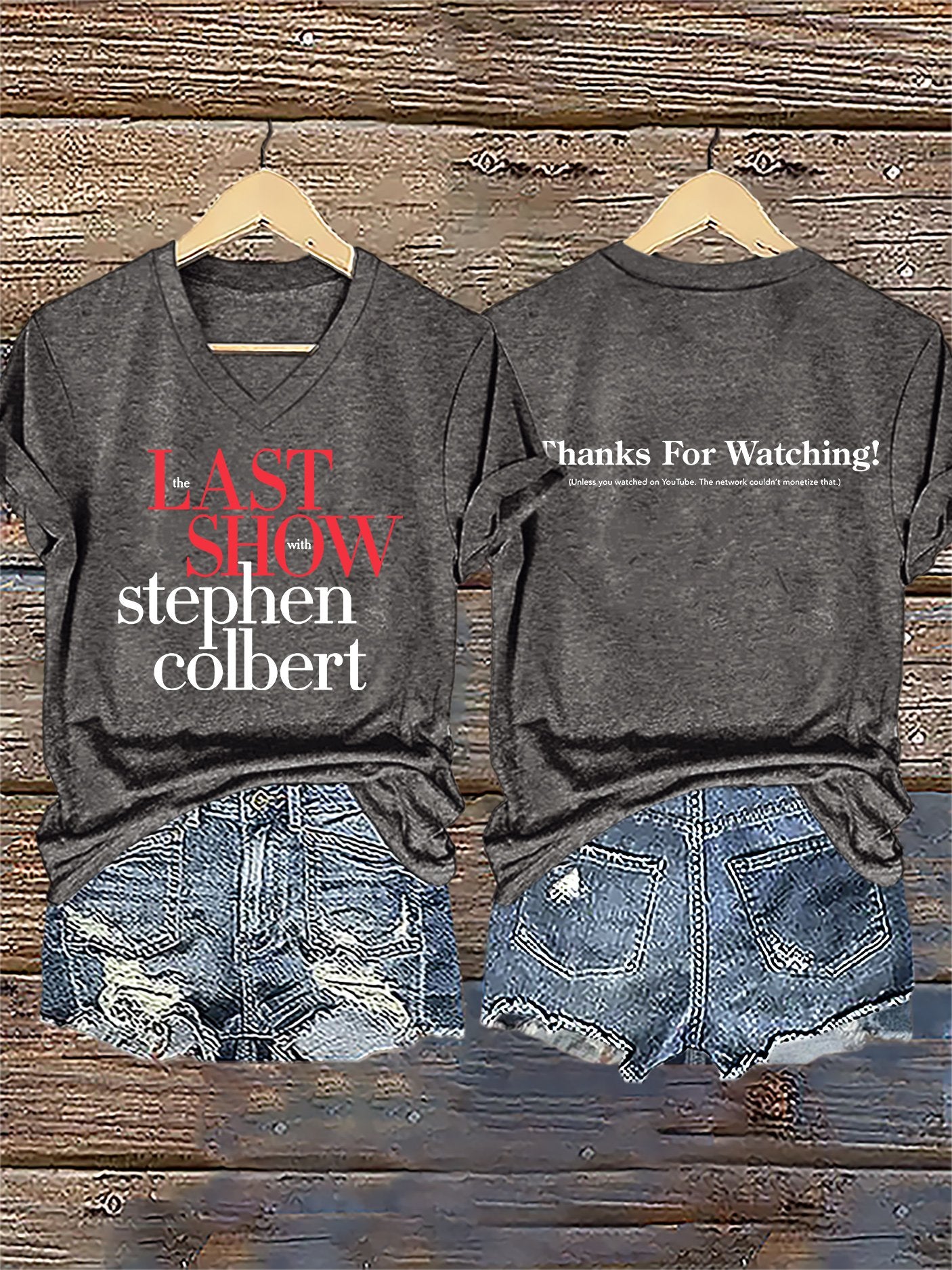 🔥Last Day 49% Off🔥V-Neck Retro Last Show Print T-Shirt