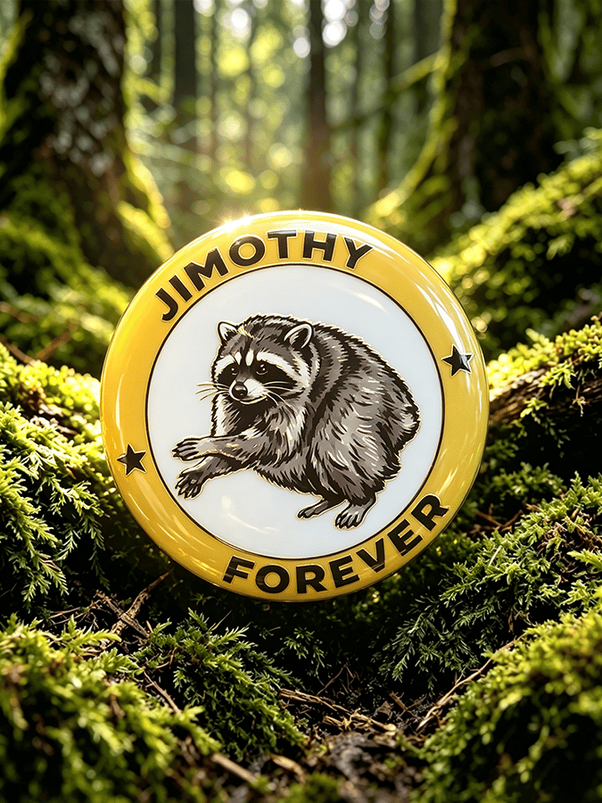 Unisex Retro "Jimothy Forever" Badge