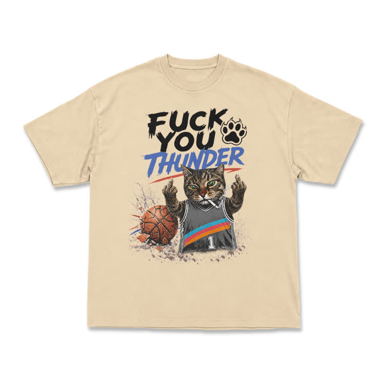 Vintage Cat Basketball Graphic T-Shirt