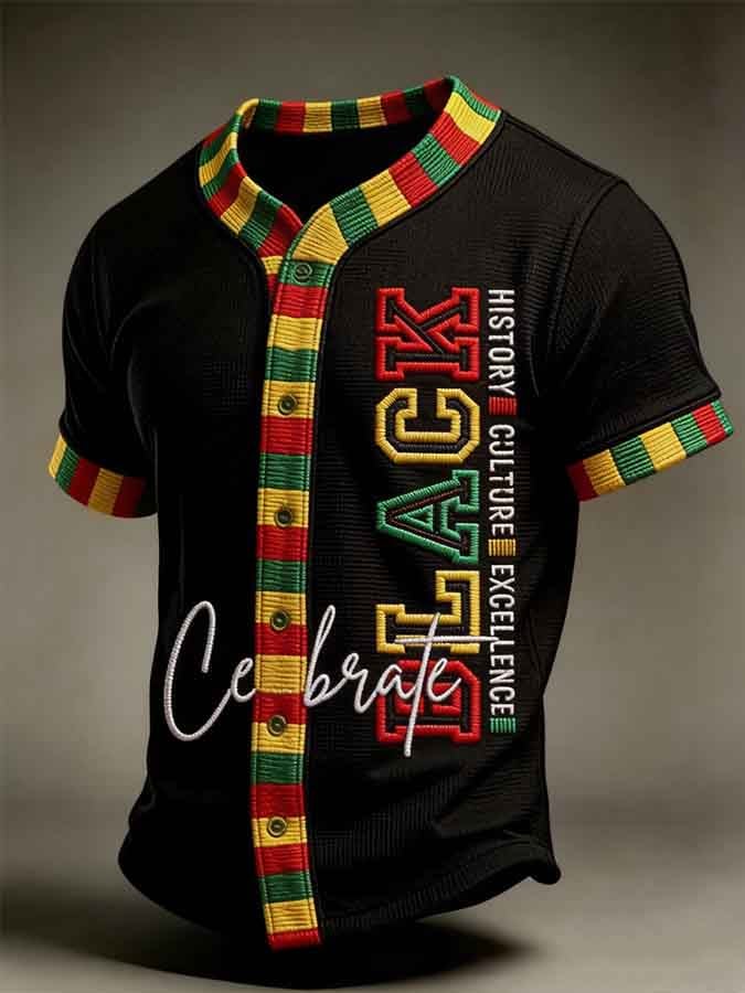 Men's Juneteenth Print Casual Top