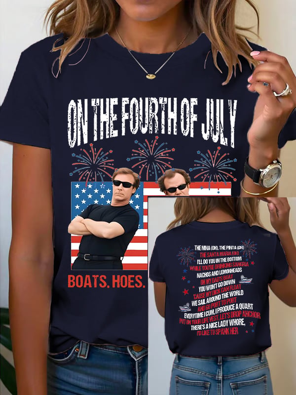 Women's  ON THE FOURTH OF JULY Print T-Shirt