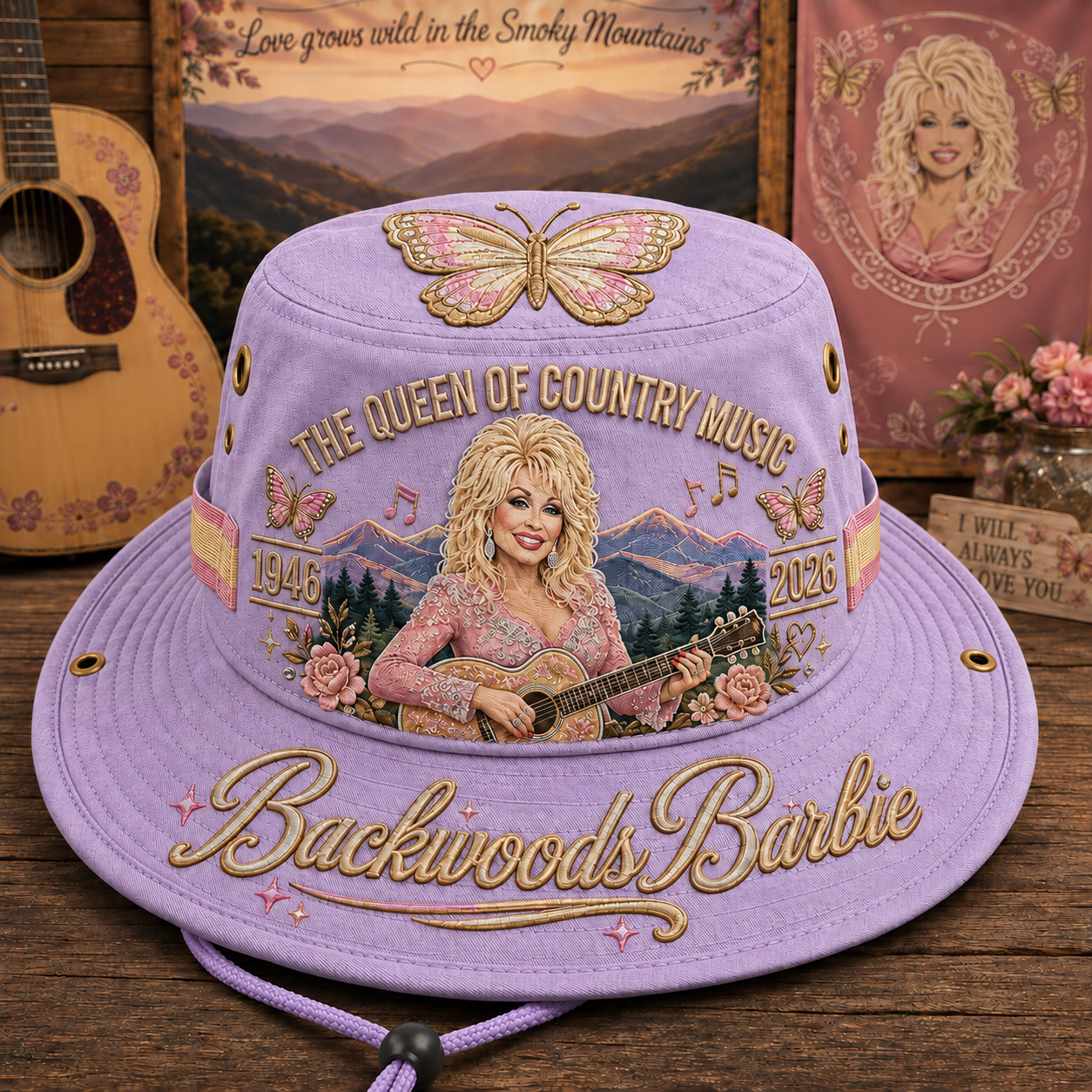 🇺🇸 Last Day Promo: 49% OFF🎸🦋Queen of Country Music Memorial Boonie Hat