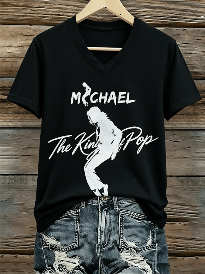 Women's Pop Music Inspired Printed Casual T-shirt