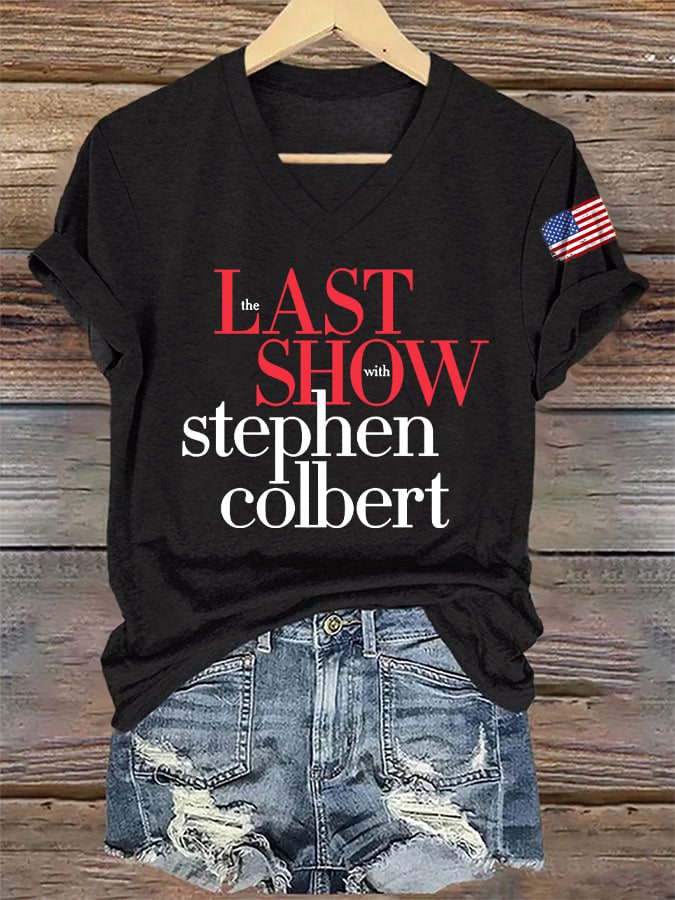 🔥Last Day 49% Off🔥V-Neck Retro Last Show Print T-Shirt