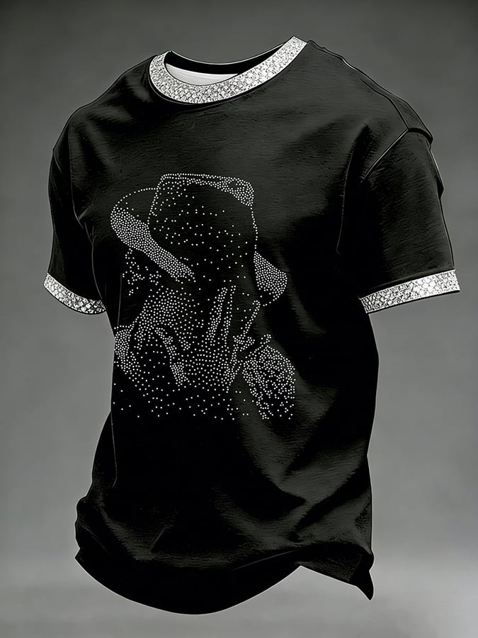 Men's Pop Music Inspired Printed Casual T-shirt
