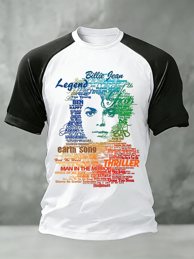 Men's Pop Music Inspired Printed  T-Shirt