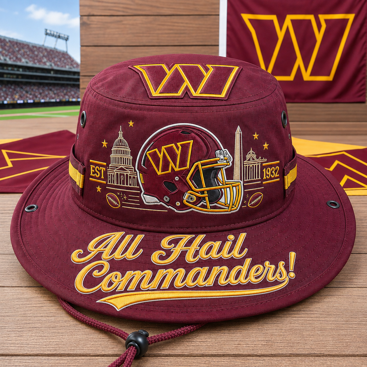🇺🇸 Last Day Promo: 49% OFF🏈All Hail Commanders Boonie Hat