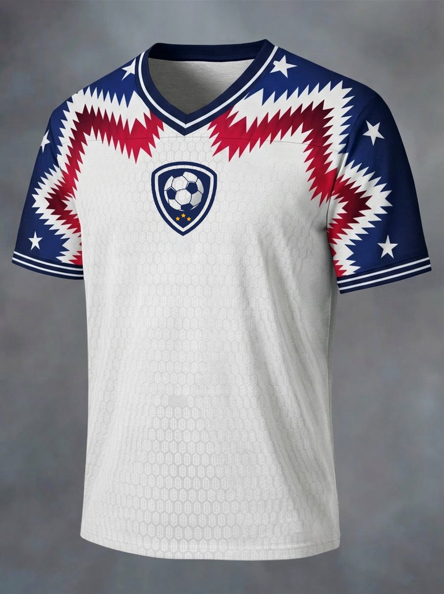 Men's American Soccer World Cup Short-Sleeved Sports T-Shirt