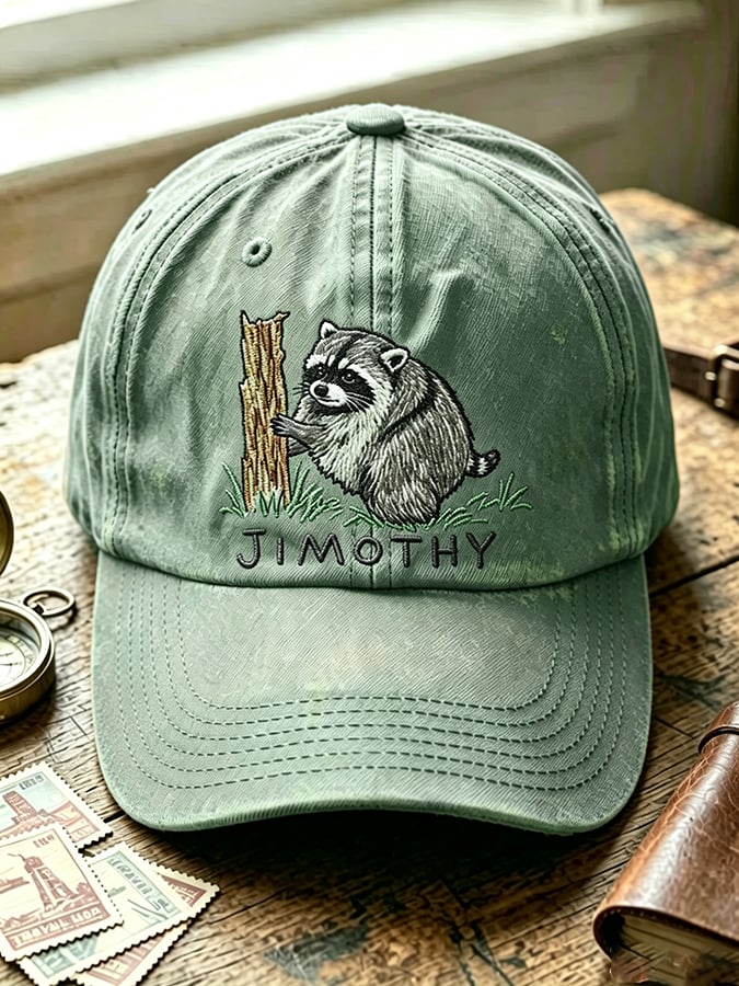 Unisex  Retro Jimothy Raccoon Seattle Printing Hat