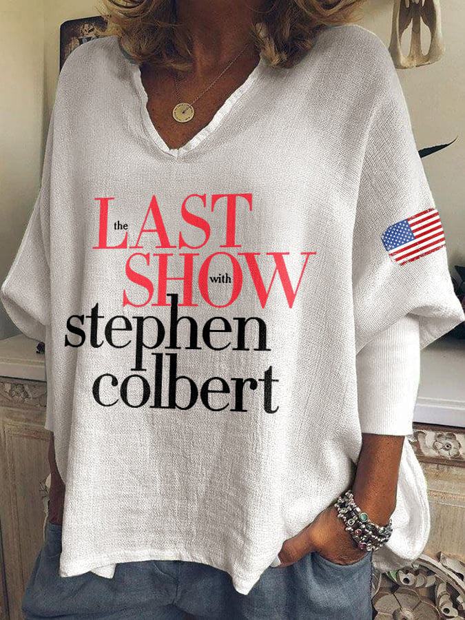 🔥Last Day 49% Off🔥V-Neck Retro Last Show Print T-Shirt
