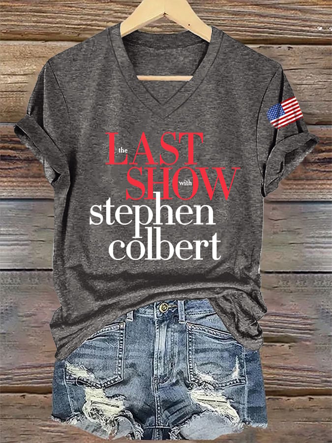 🔥Last Day 49% Off🔥V-Neck Retro Last Show Print T-Shirt