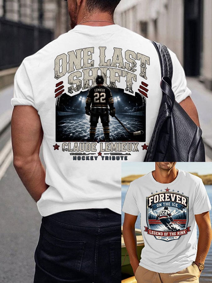 Men's Forever On The Ice Legend Of The Rink Hockey 1965-2026 Printed Casual T-Shirt
