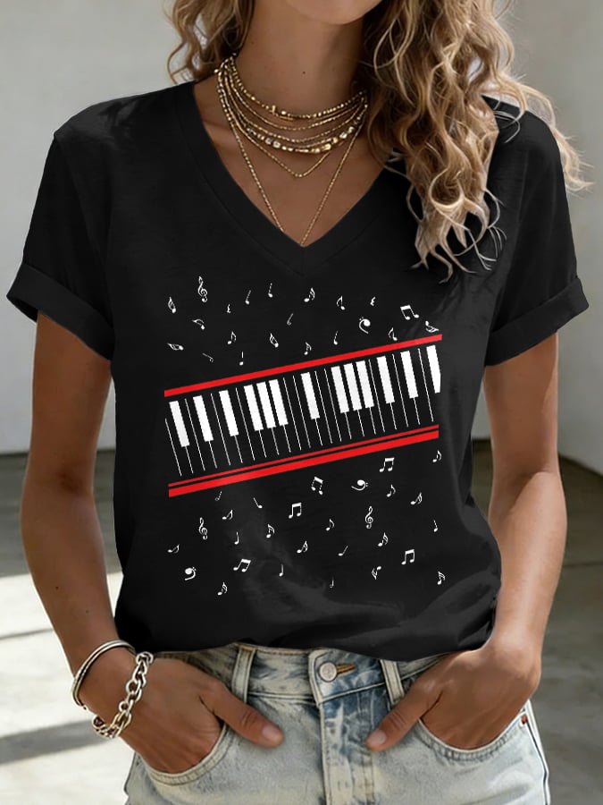 Women's King Of Pop Print Casual T-shirt