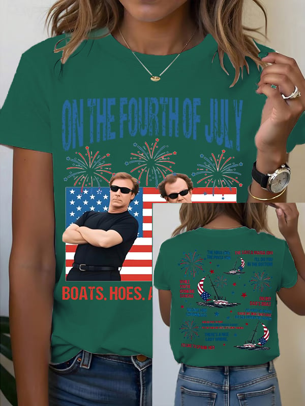 Women's  ON THE FOURTH OF JULY Print T-Shirt