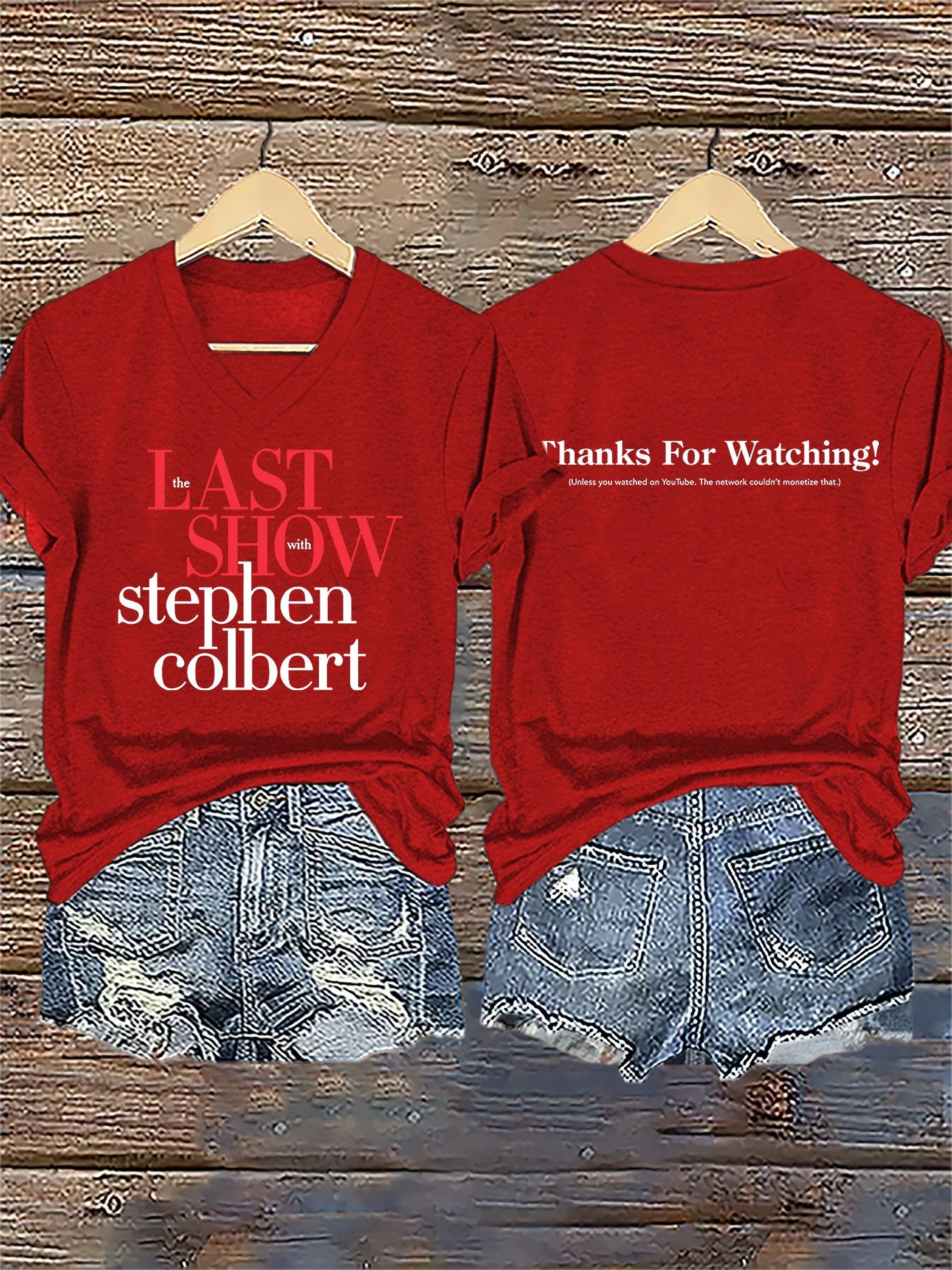 🔥Last Day 49% Off🔥V-Neck Retro Last Show Print T-Shirt